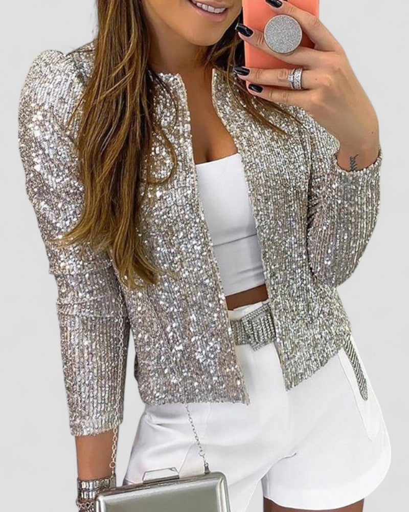 Glittering Sequined Ladies Evening Jacket