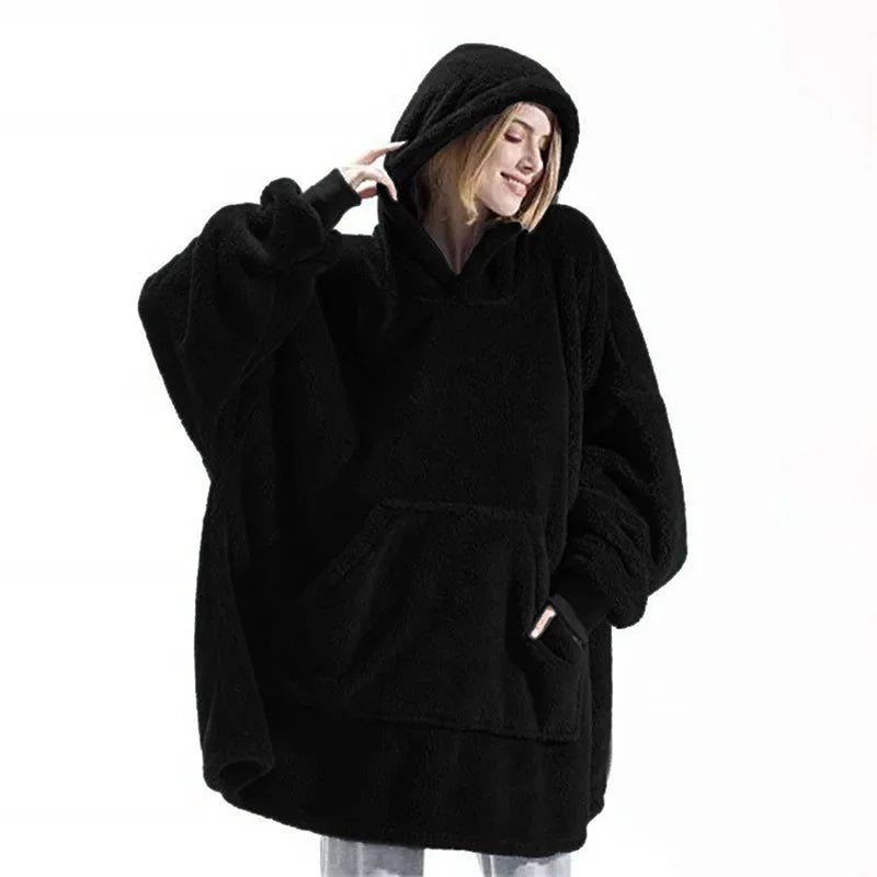 Cozy Fleece Hoodie Blanket for Men and Women