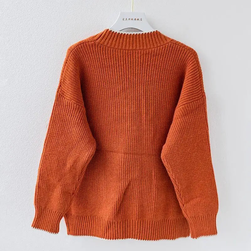 Elegant Ladies' Button Front Sweater