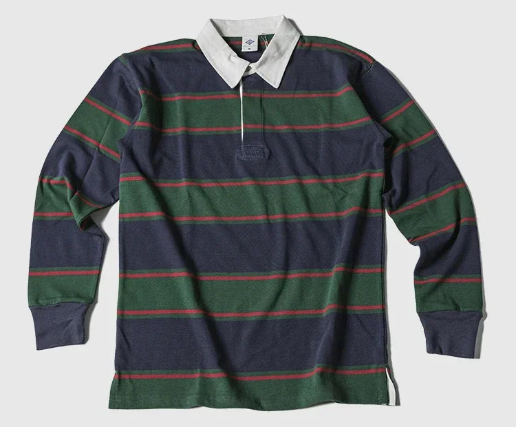 Traditional Horizontal Patterned Casual Polo Shirt