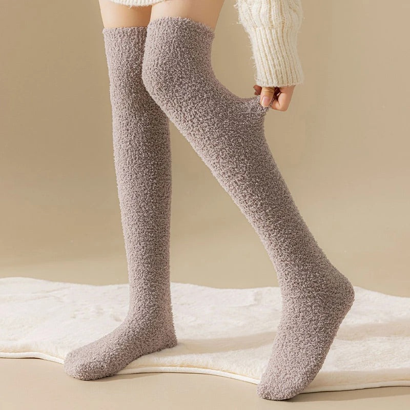 Soft Fuzzy Crew Socks