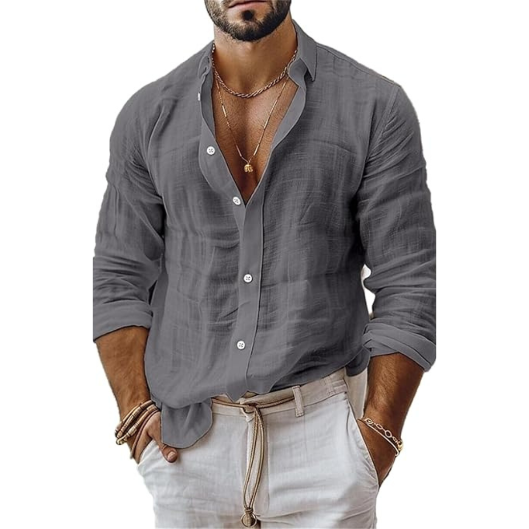Fitted Breathable Casual Button Down Shirt