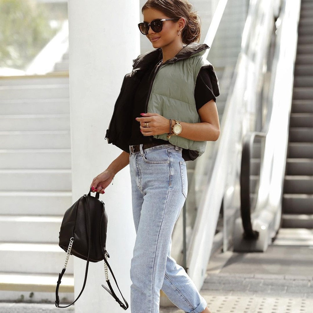 Women's Reversible Padded Vest Jacket