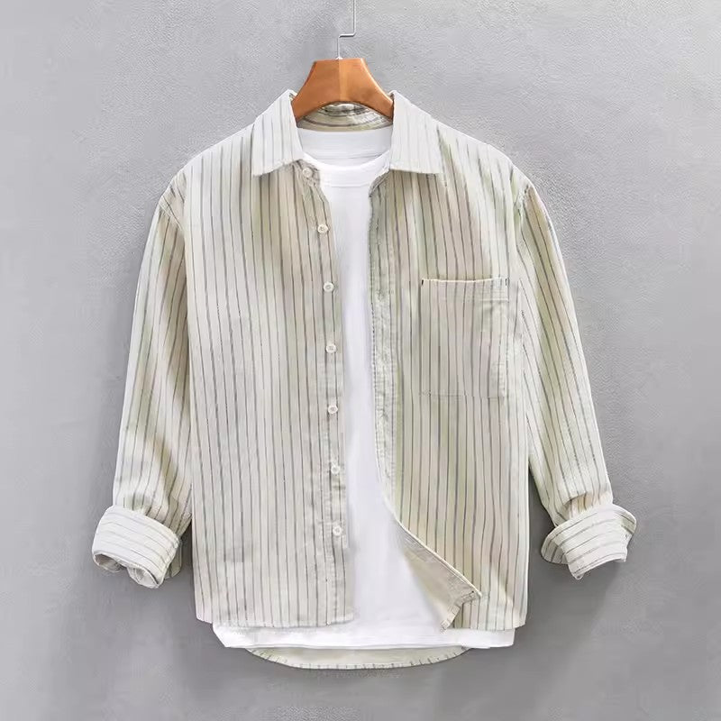 Comfortable Classic Striped Loose Fit Shirt