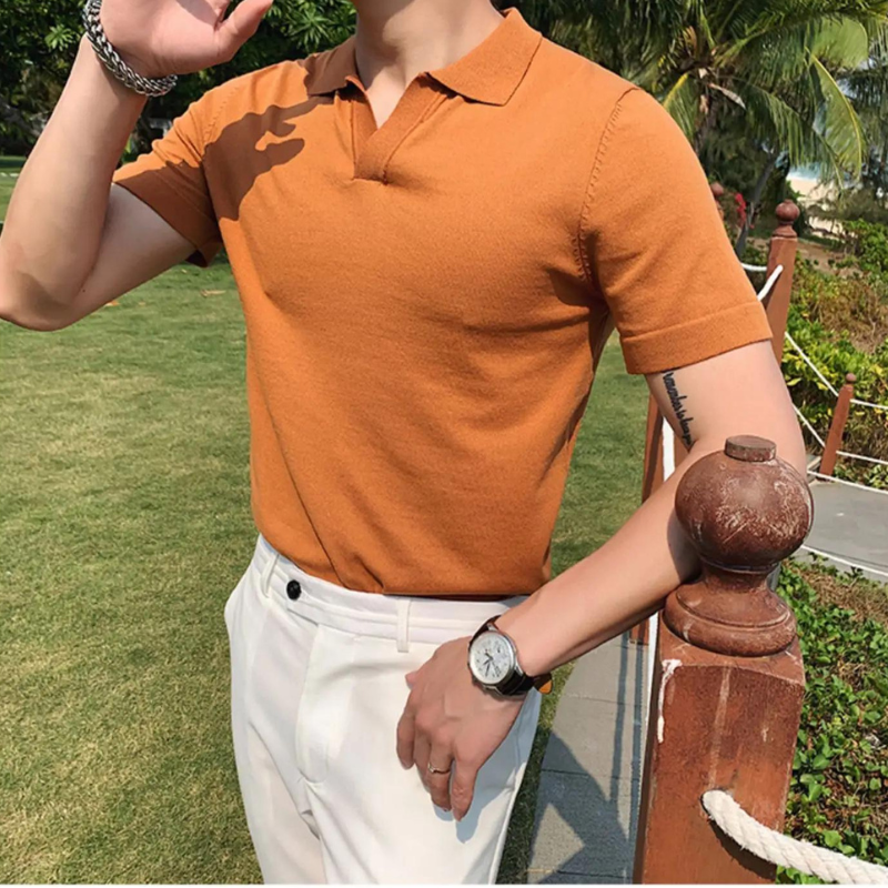 Comfortable V Neck Fitted Sweater