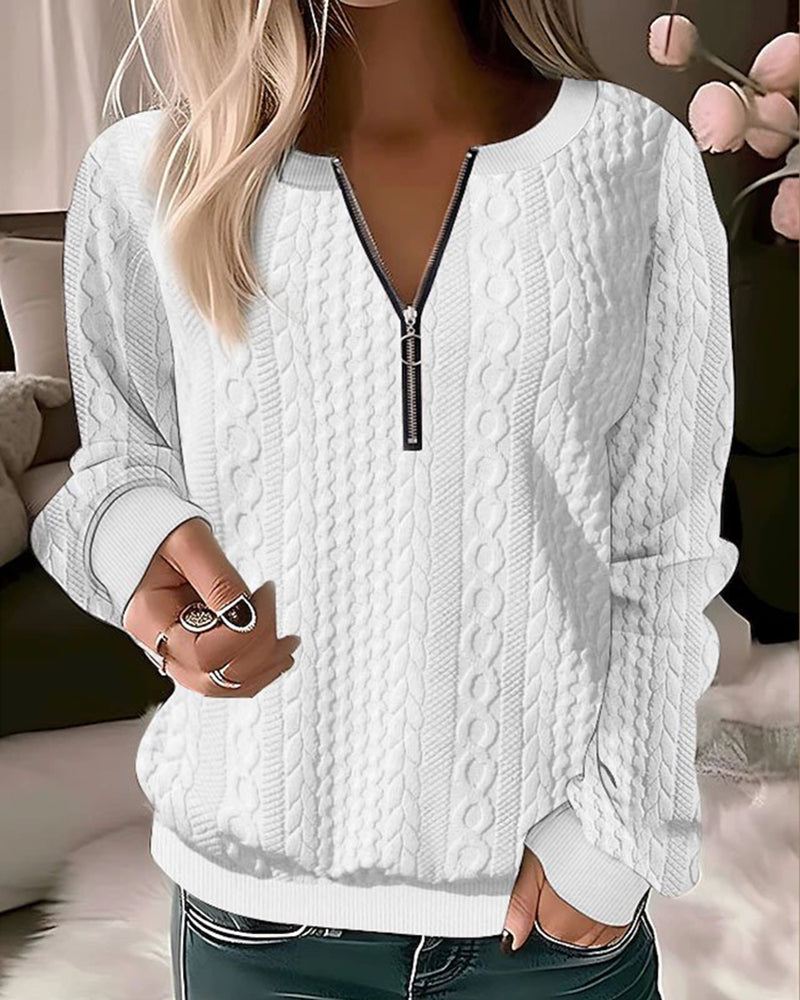 Cozy Ladies Warm Cable Knit Pullover Sweater
