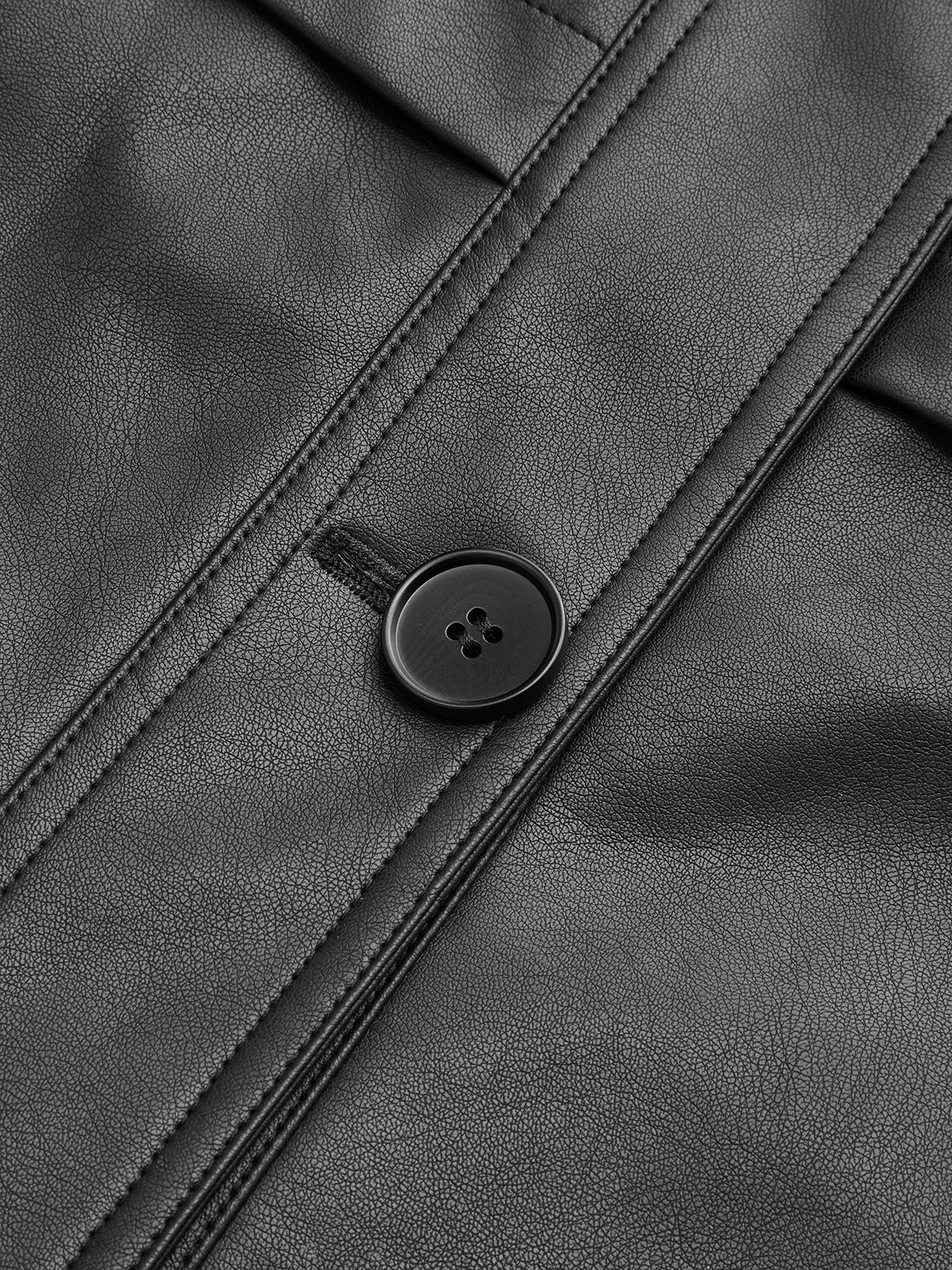 Men's Quilted Faux Leather Biker Jacket
