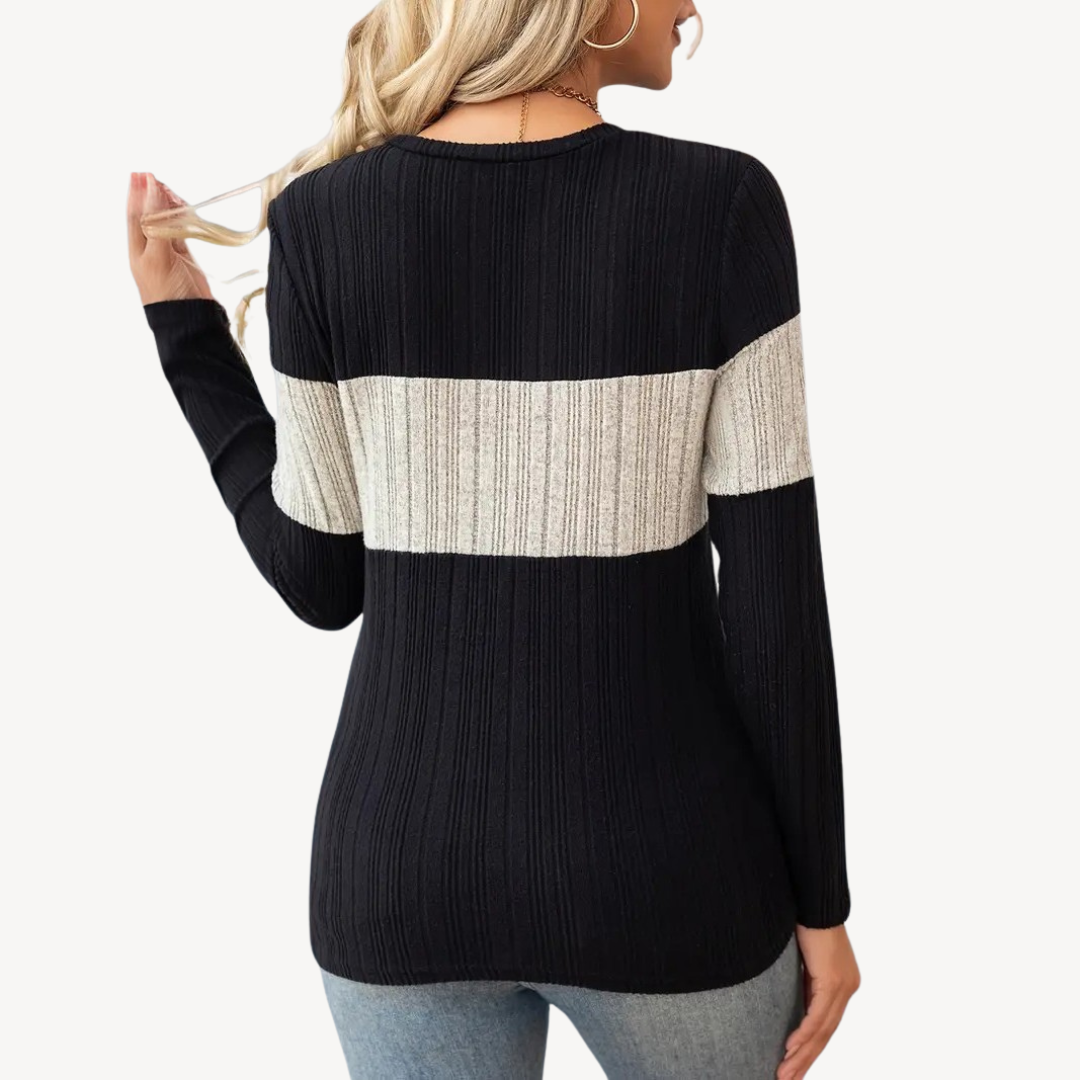 Ladies Multicolor Crew Neck Top