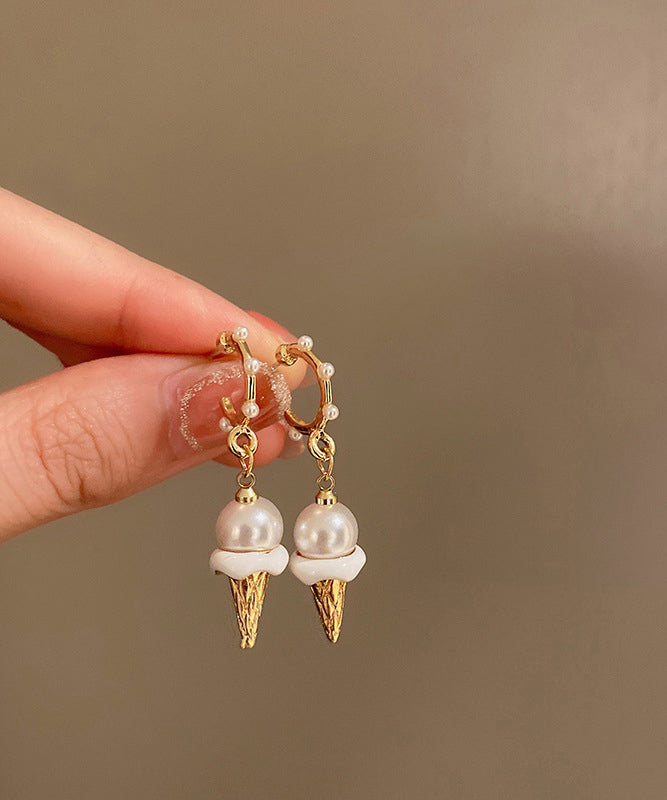 Women's Silver And Gold Earrings With Pearls - OutfitLondon