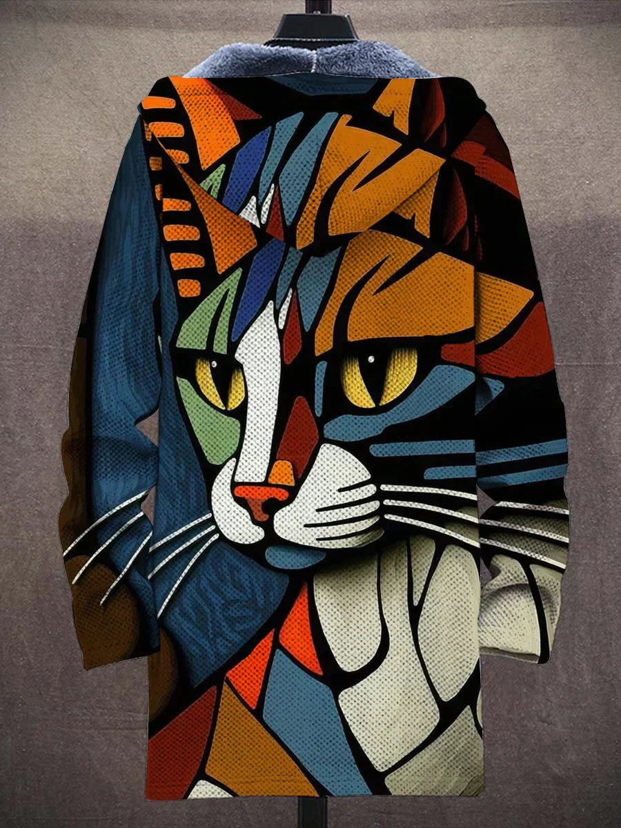 Women's Fashionable Cat Print Jacket