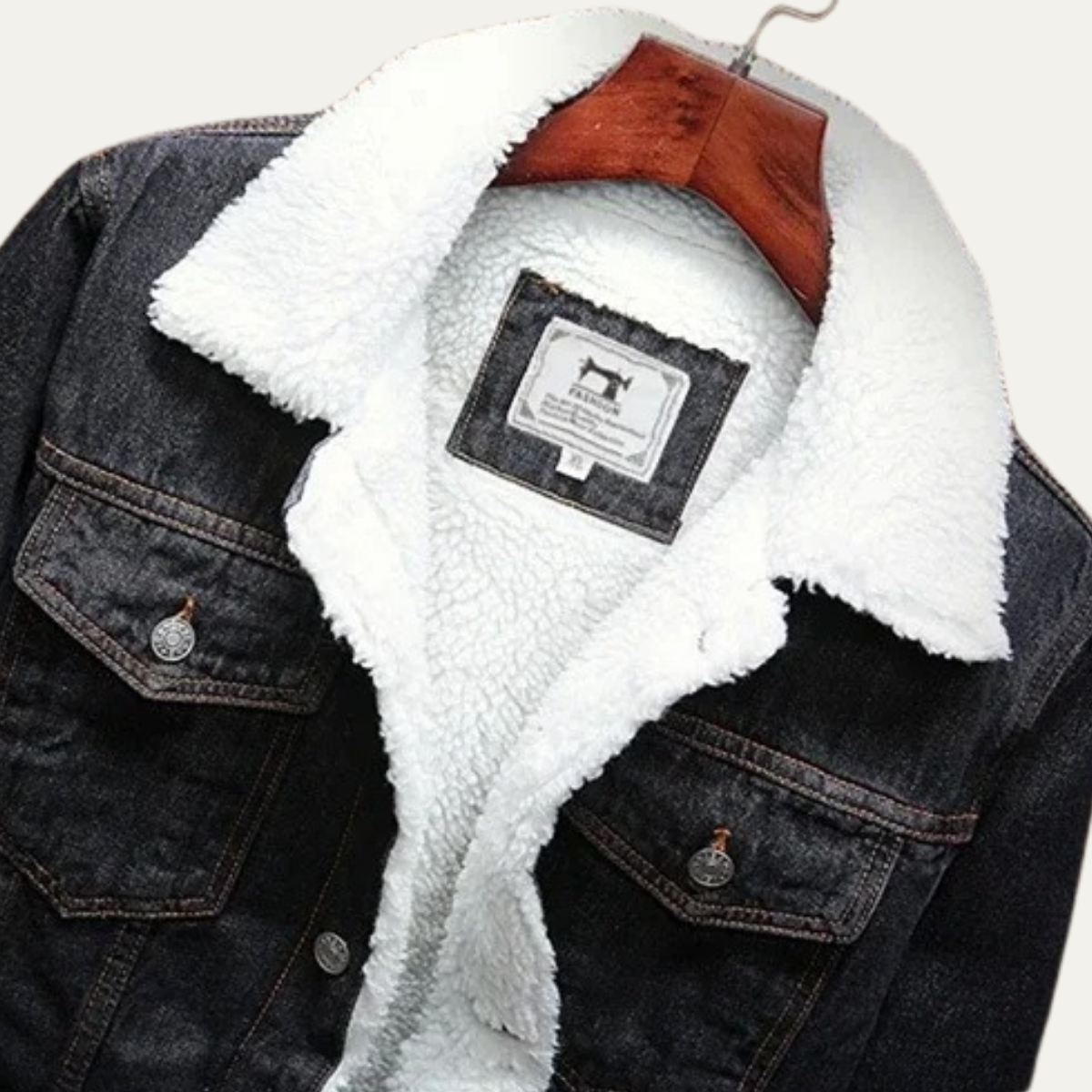 Warm Insulated Denim Jacket for Men