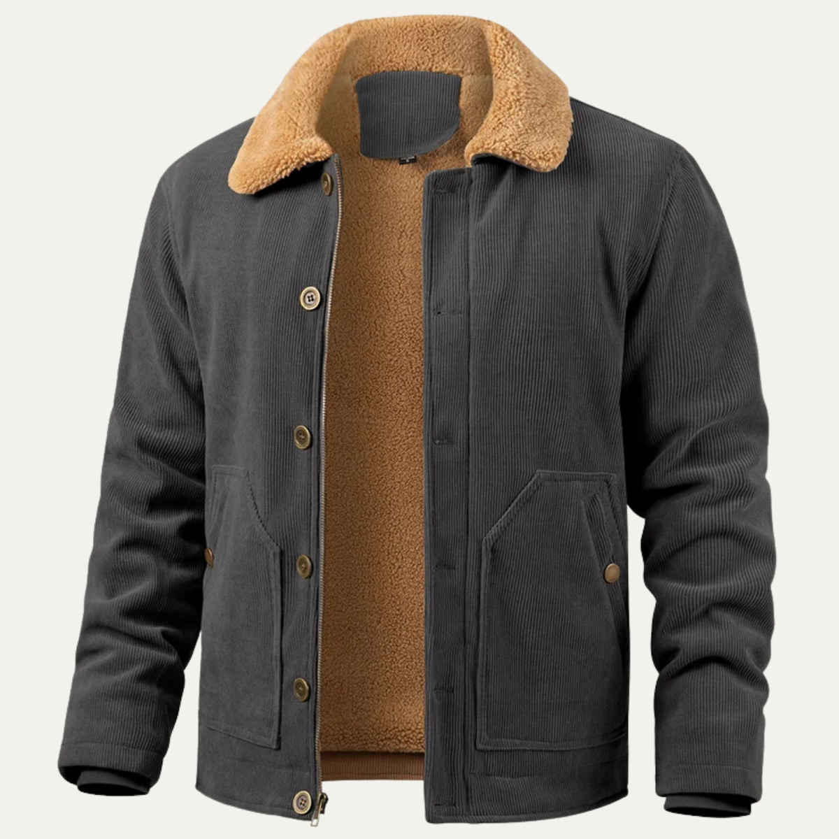 Rugged Sherpa Lined Denim Trucker Jacket