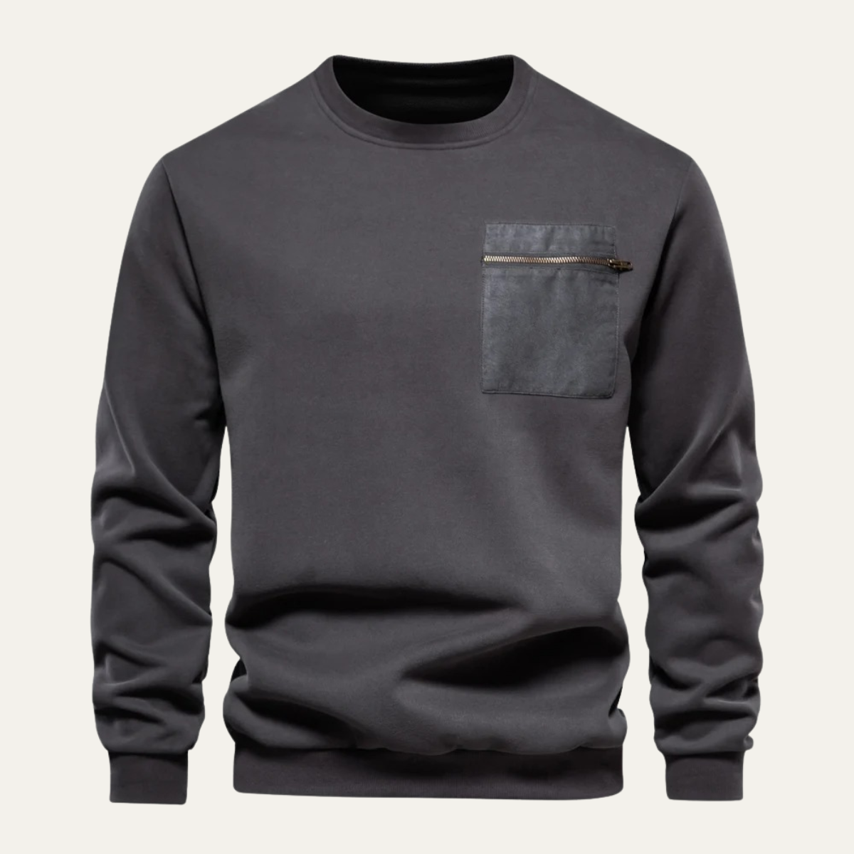Classic Casual Zip Pocket Sweatshirt