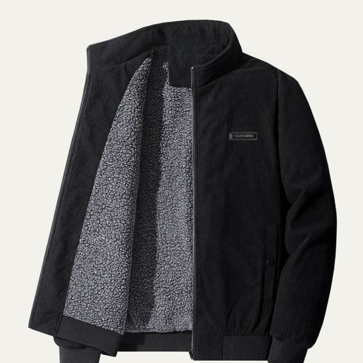 Men's Textured Classic Bomber Jacket