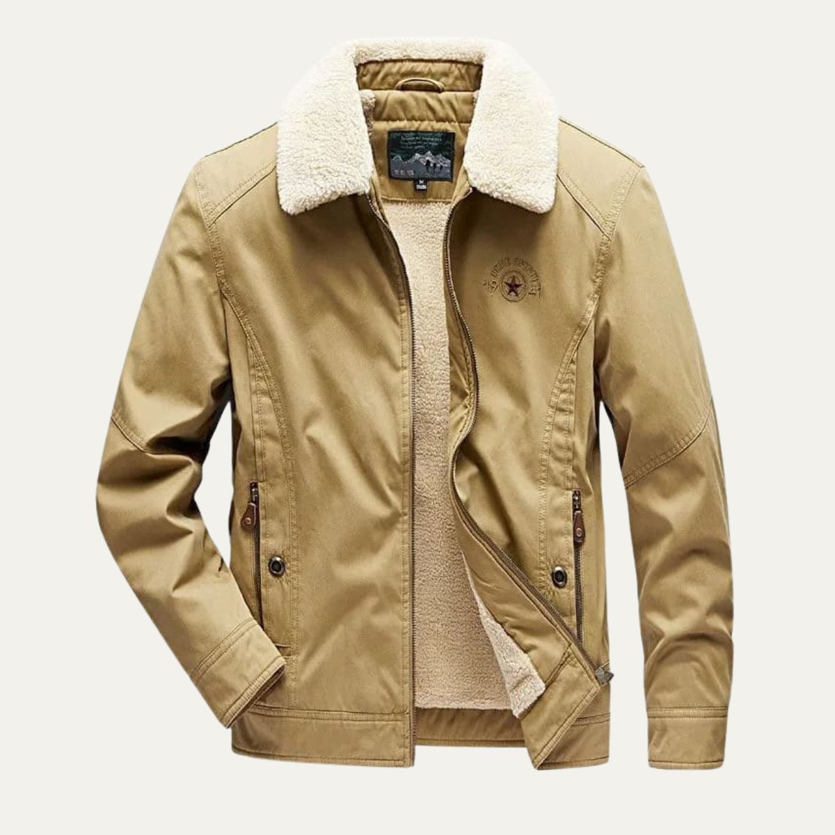 Warm Waterproof Men's Fleece Zip Up Jacket