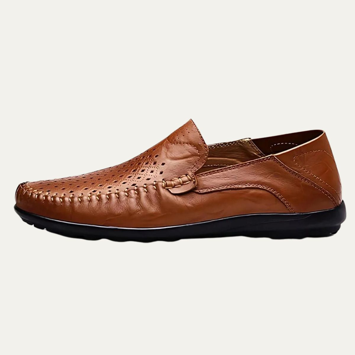 Breathable Men's Leather Slip On Shoes
