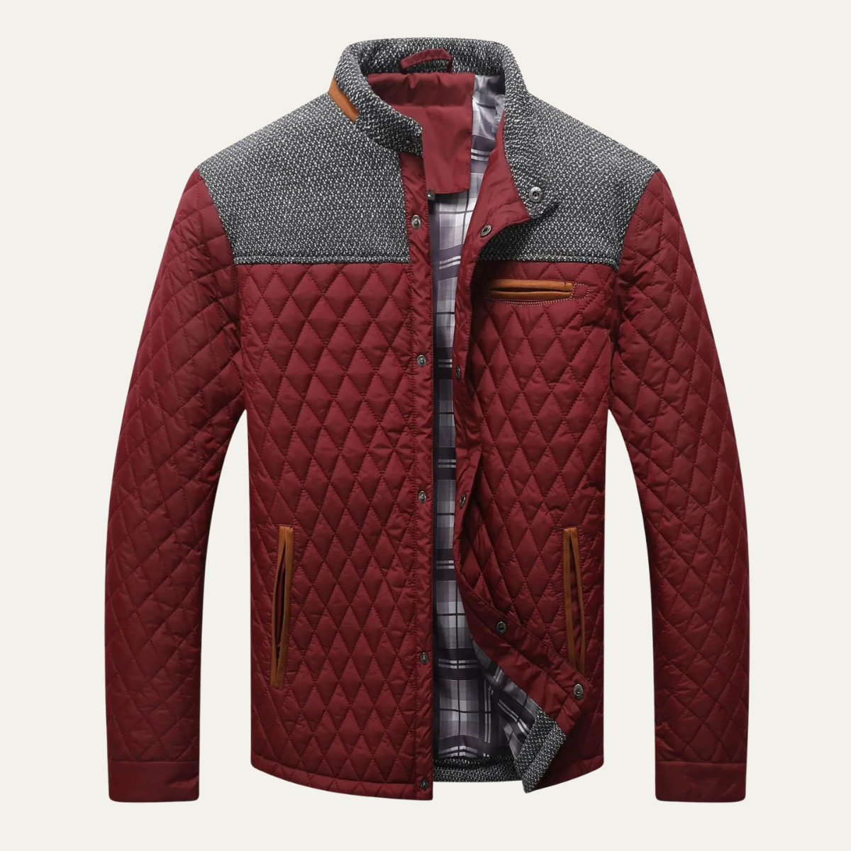 Warm Padded Knit Jacket for Men