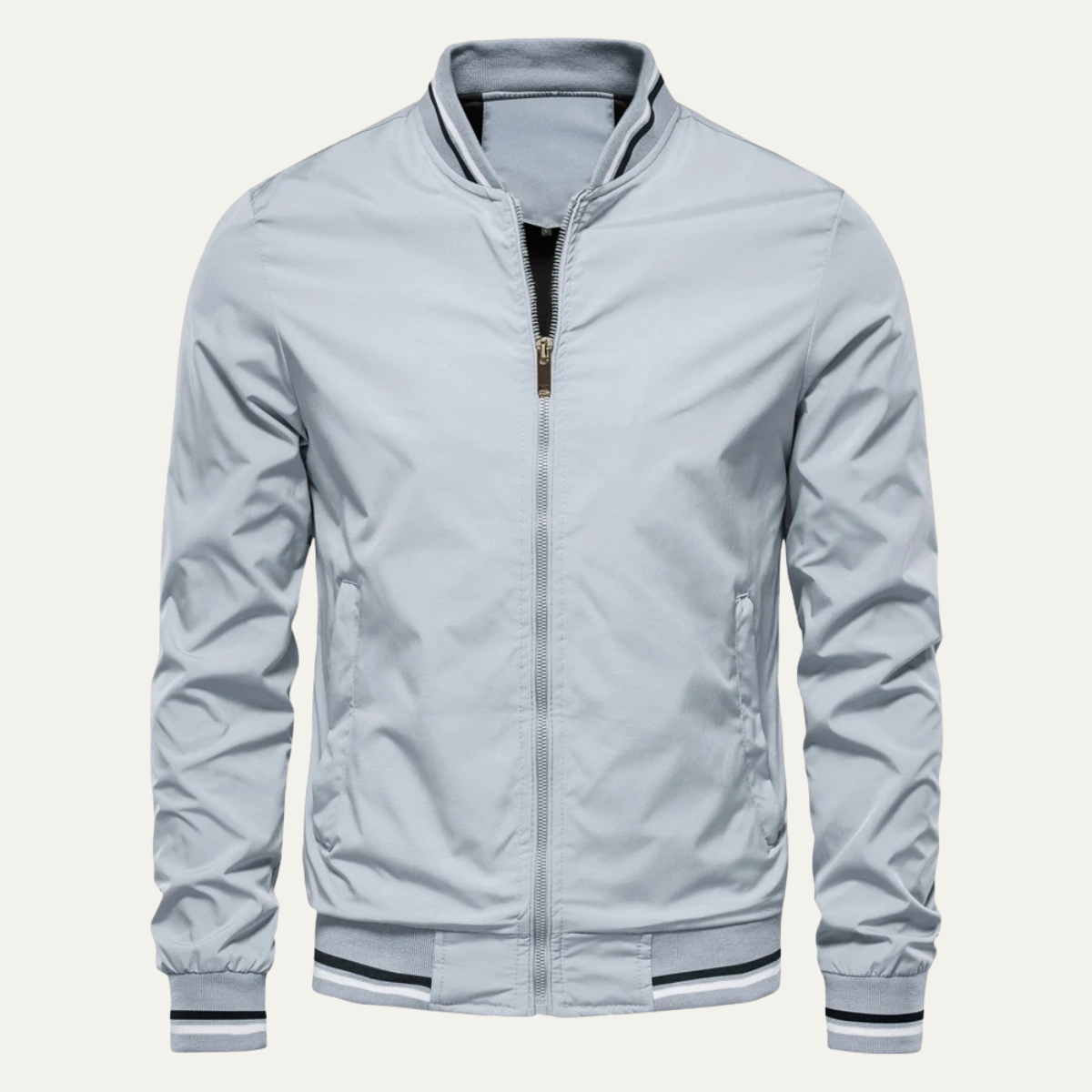 Men's Retro Stripe Bomber Coat