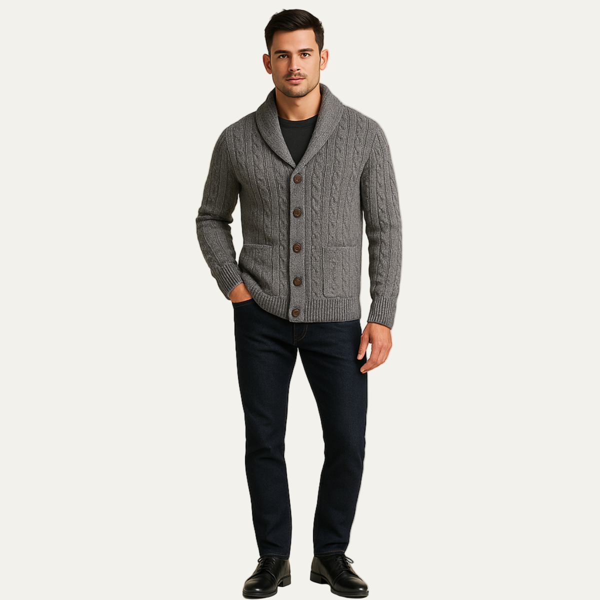 Men's Soft Chunky Knit Sweater