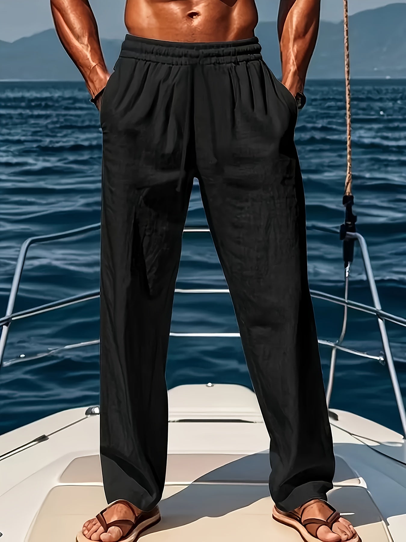 Comfortable Casual Fit Polyester Trousers