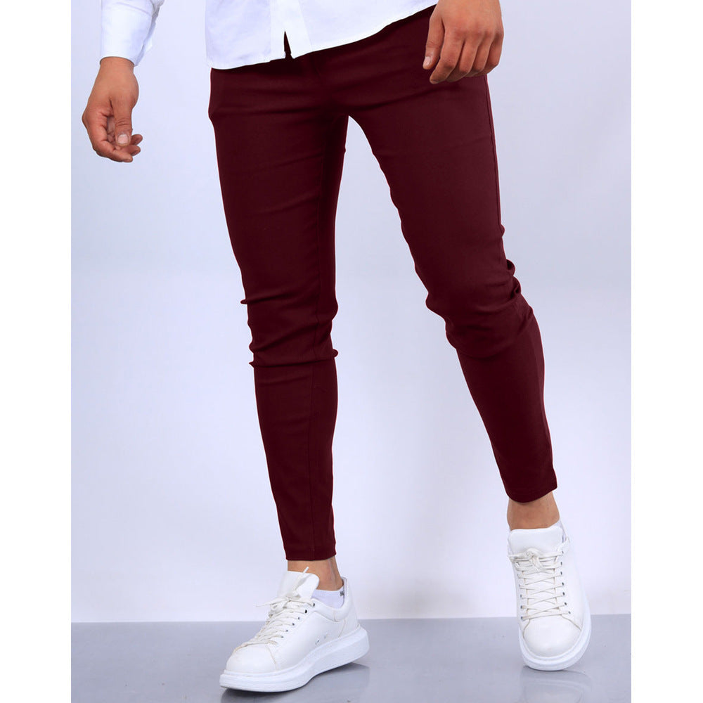 Slim Fit Formal Trousers with Sharp Crease