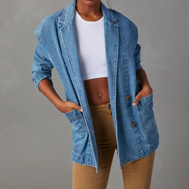 Timeless Tailored Ladies Jacket with Pockets - OutfitLondon