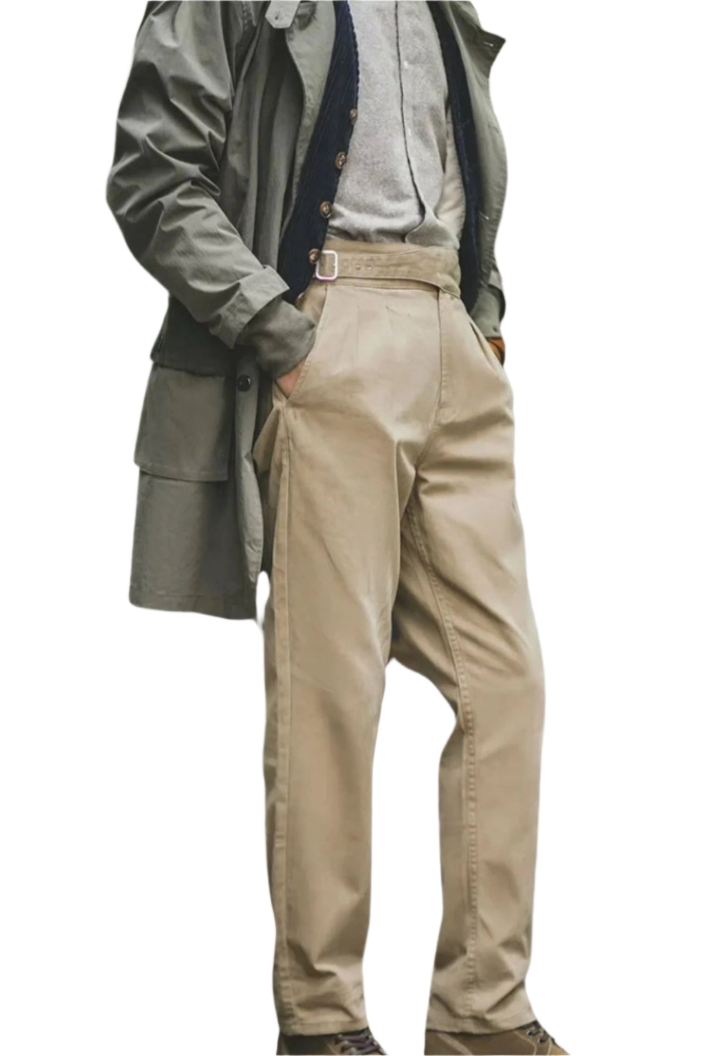 Classic Cotton Mens Casual Trousers