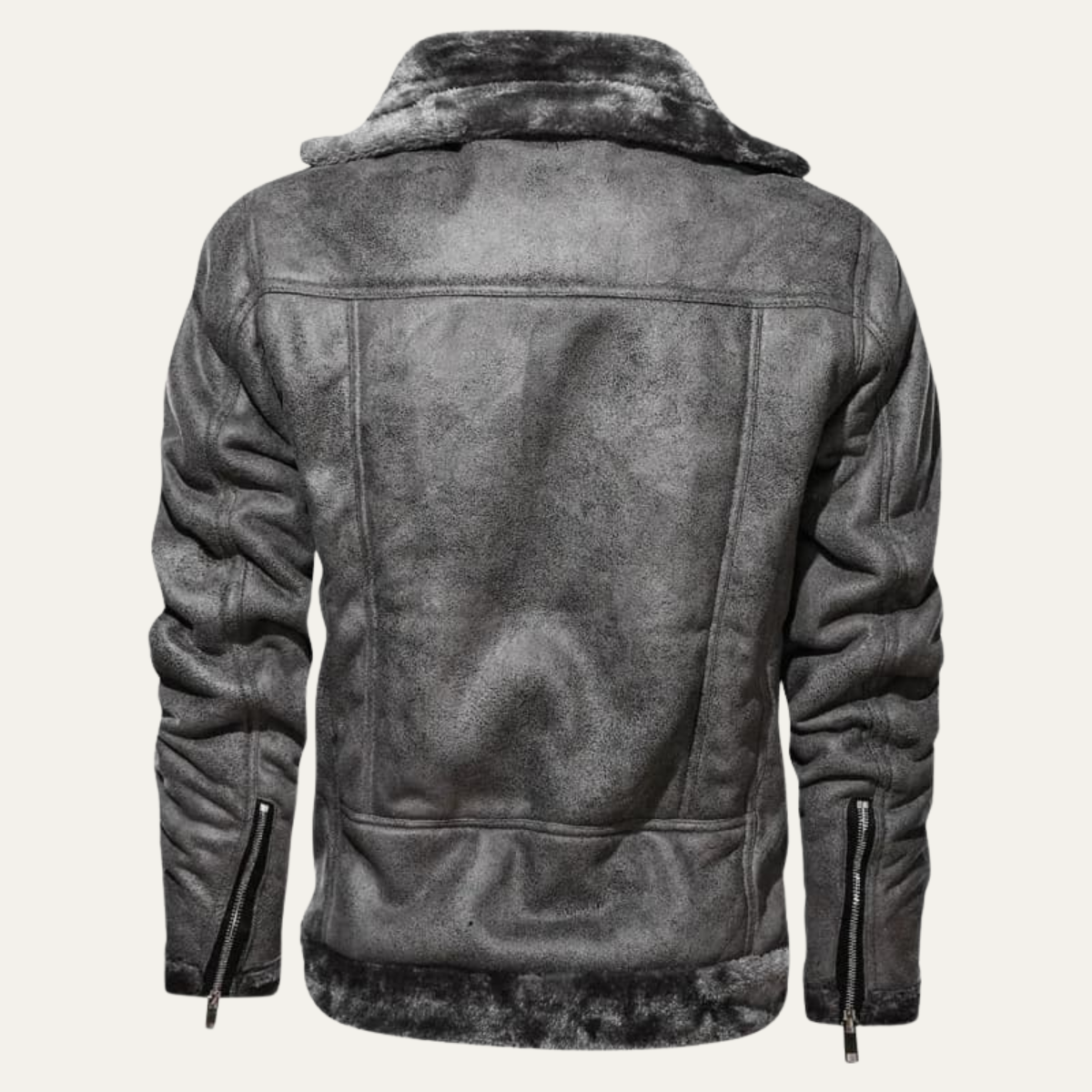 Men's Synthetic Leather Motorcycle Jacket