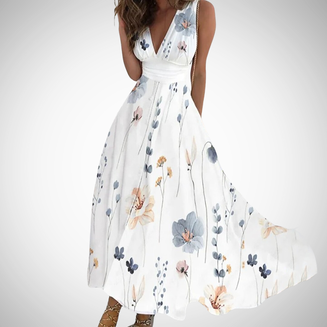 Elegant Floral Long Sundress