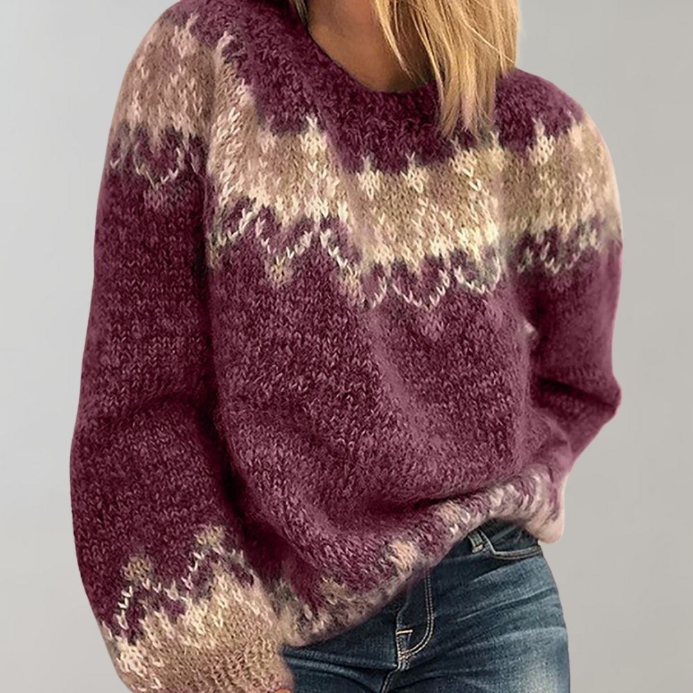 Soft Winter Crew Neck Knit Sweater