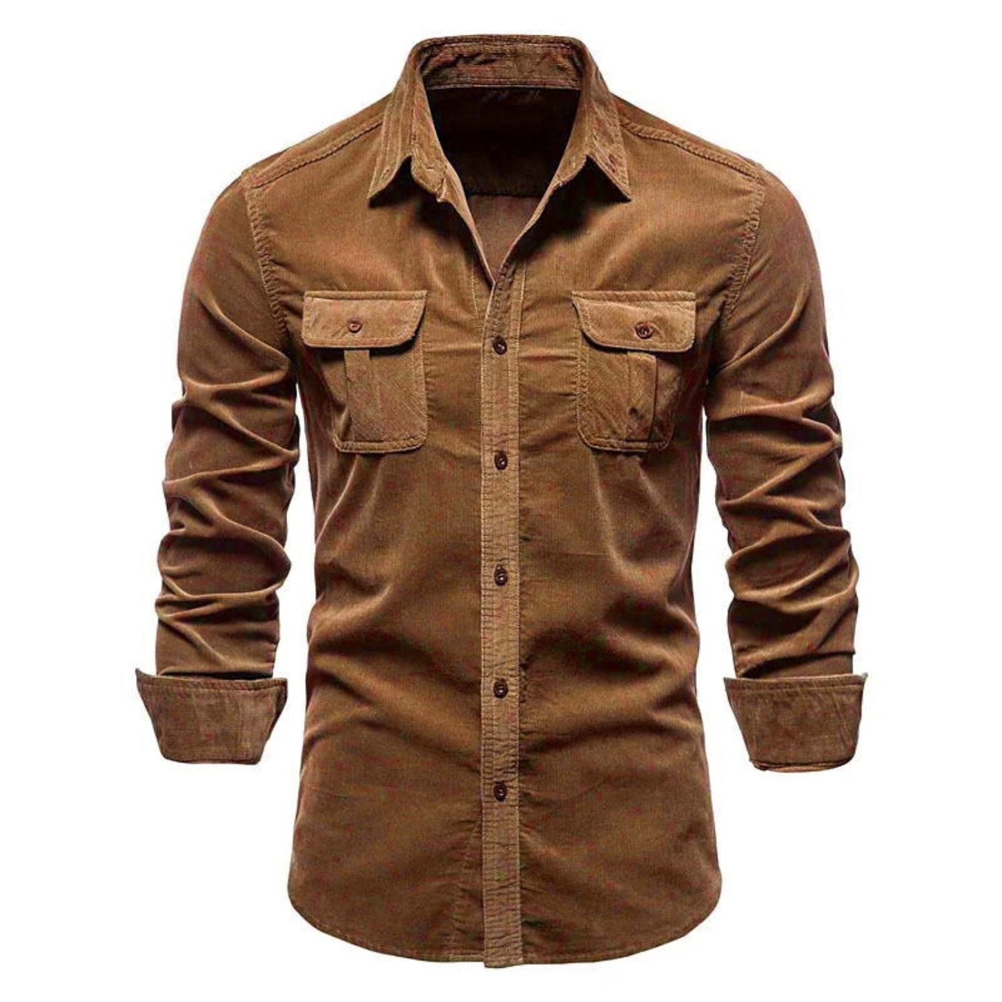 Casual Loose Fit Cotton Dress Shirt