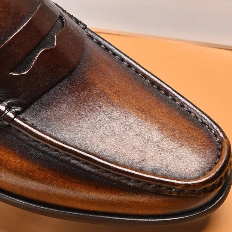 Classic Fake Leather Slip On Shoes - Vegan Moccasins