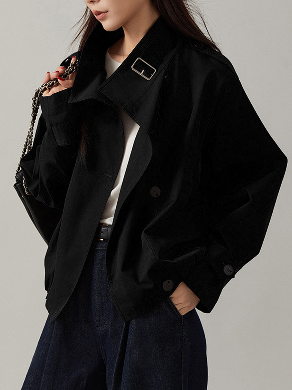 Classic Oversized Long Trench Coat