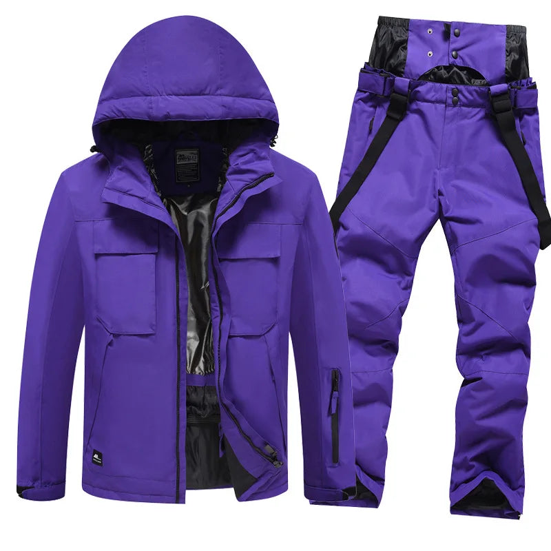 Warm Winter Ski Snowsuit Set for Men