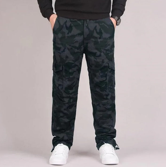 Classic Straight Fit Cargo Trousers for Men
