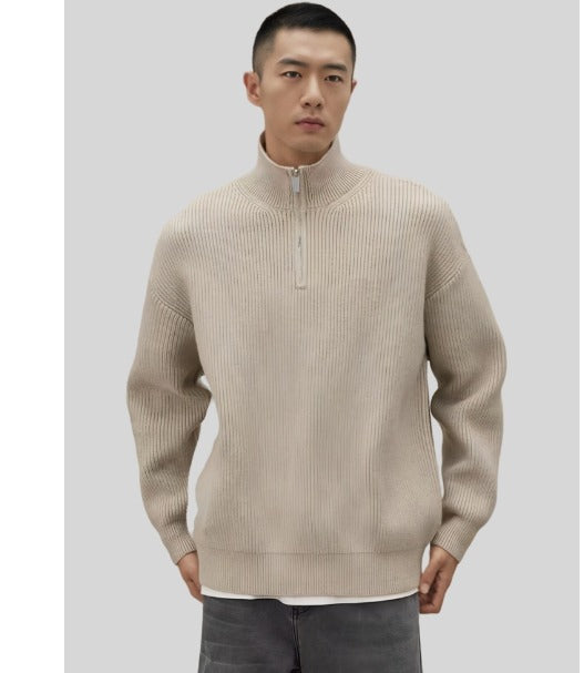 Classic Men's Cotton Quarter Zip Sweater
