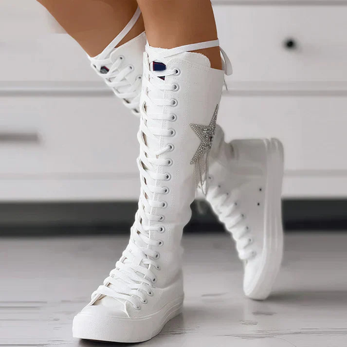 Fringe Lace Up Ankle Boots