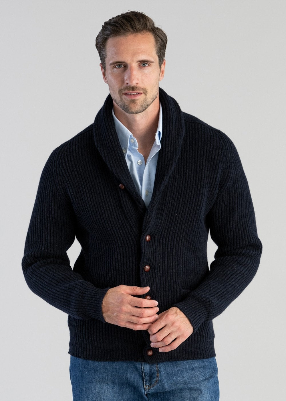 Men's Lambswool Shawl Collar Jacket