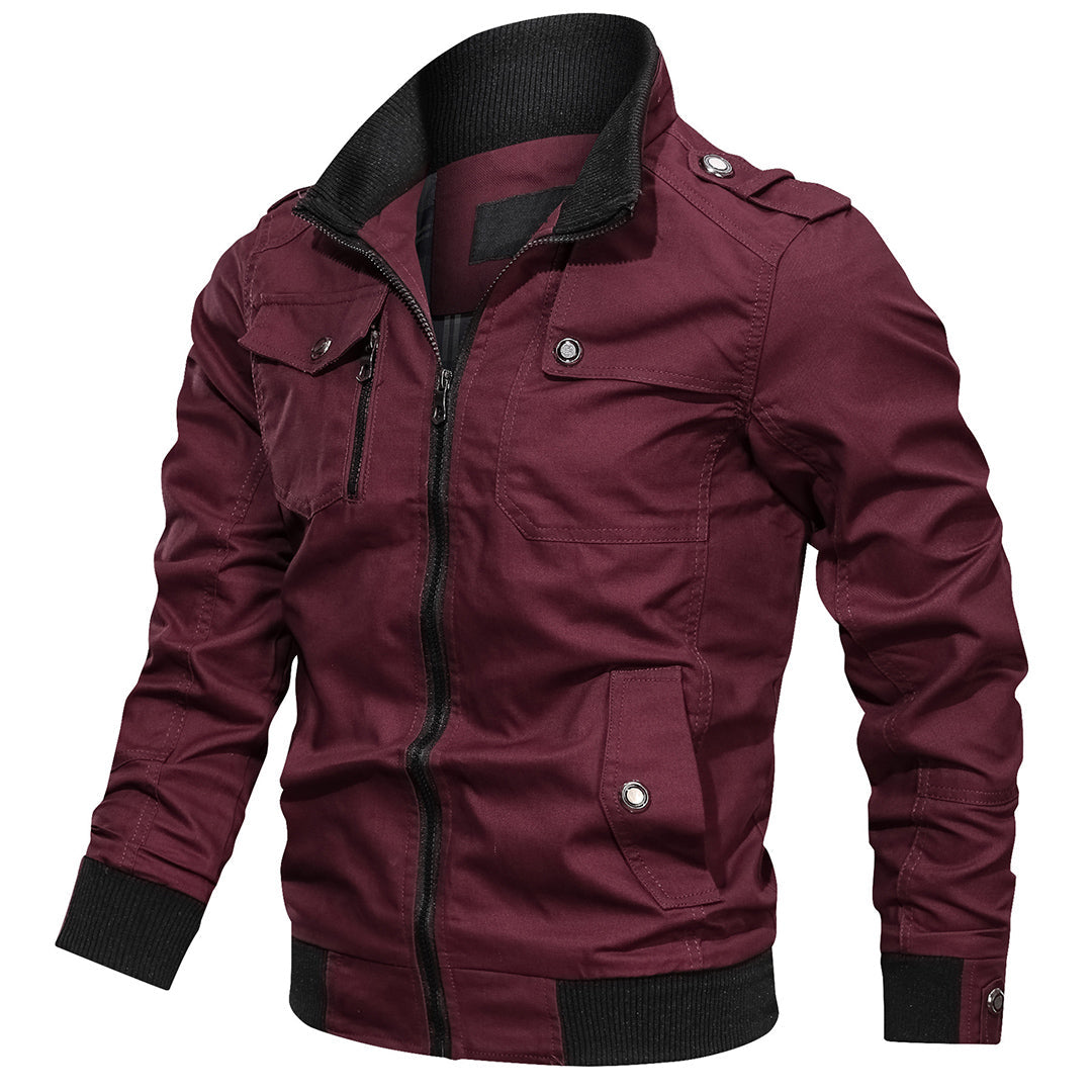 Trendy Zip Up Flight Bomber Jacket