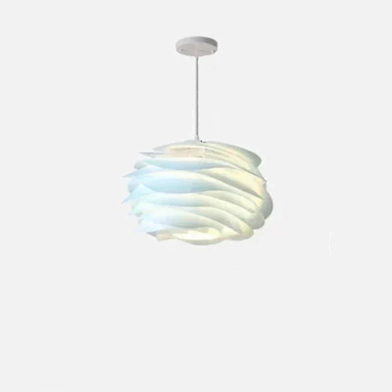Beautiful Glass Drop Light With Warm Floral Shade
