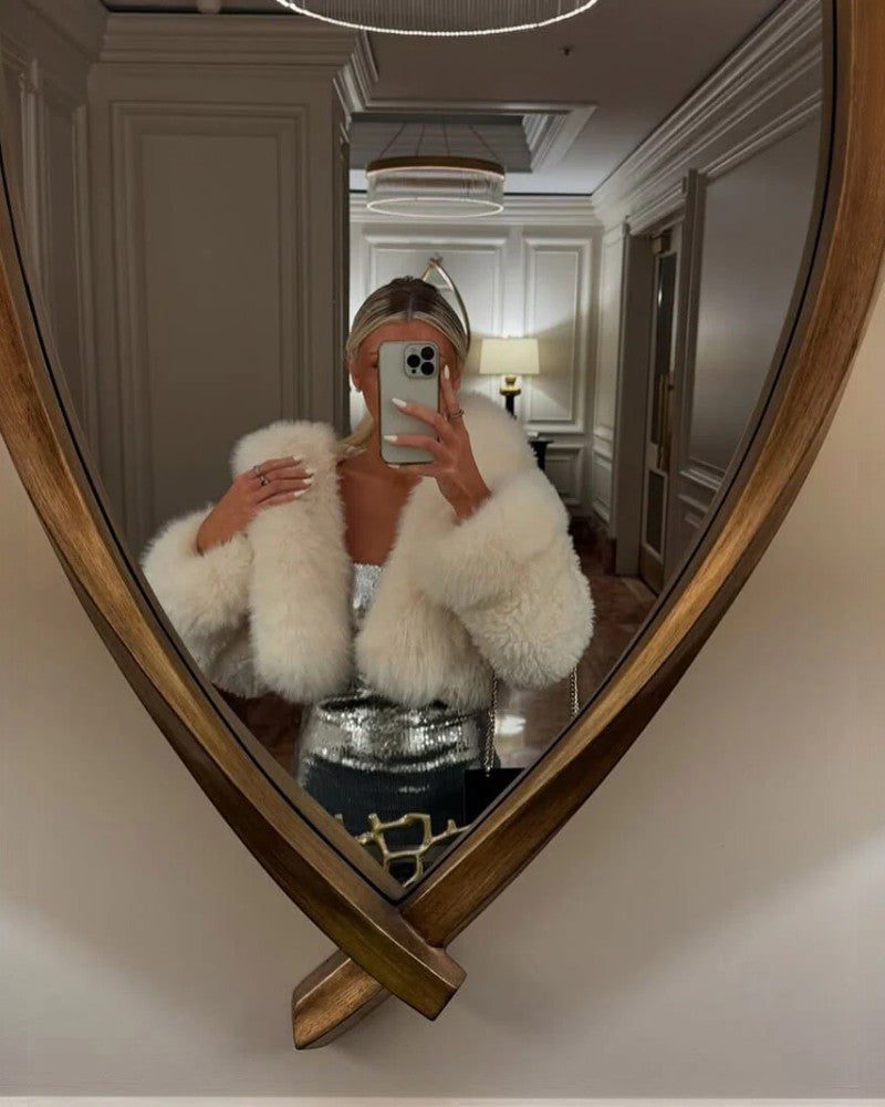 Soft Faux Fur Hooded Women's Coat
