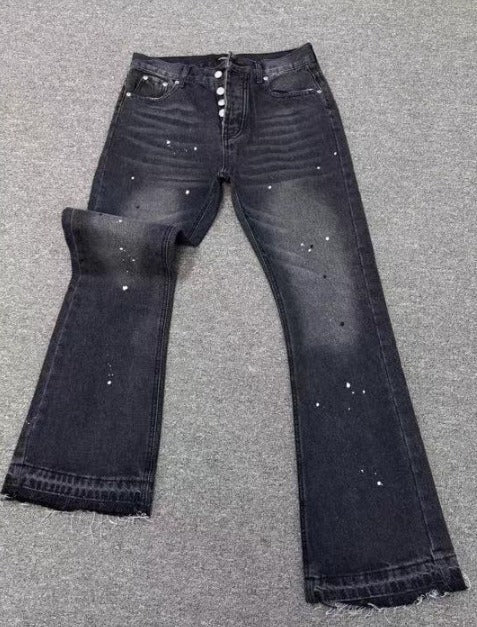 Classic High Waist Flare Jeans – Dark Blue
