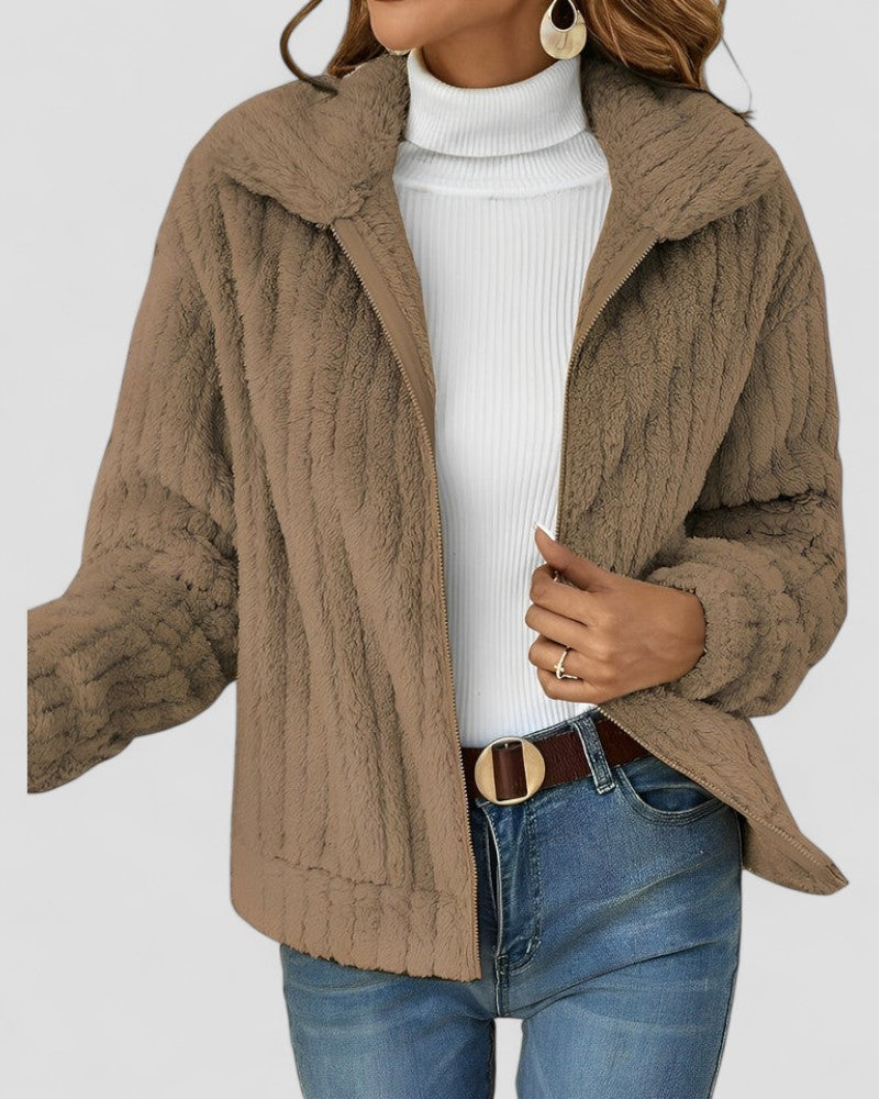 Soft Plush Ladies Winter Parka Coat