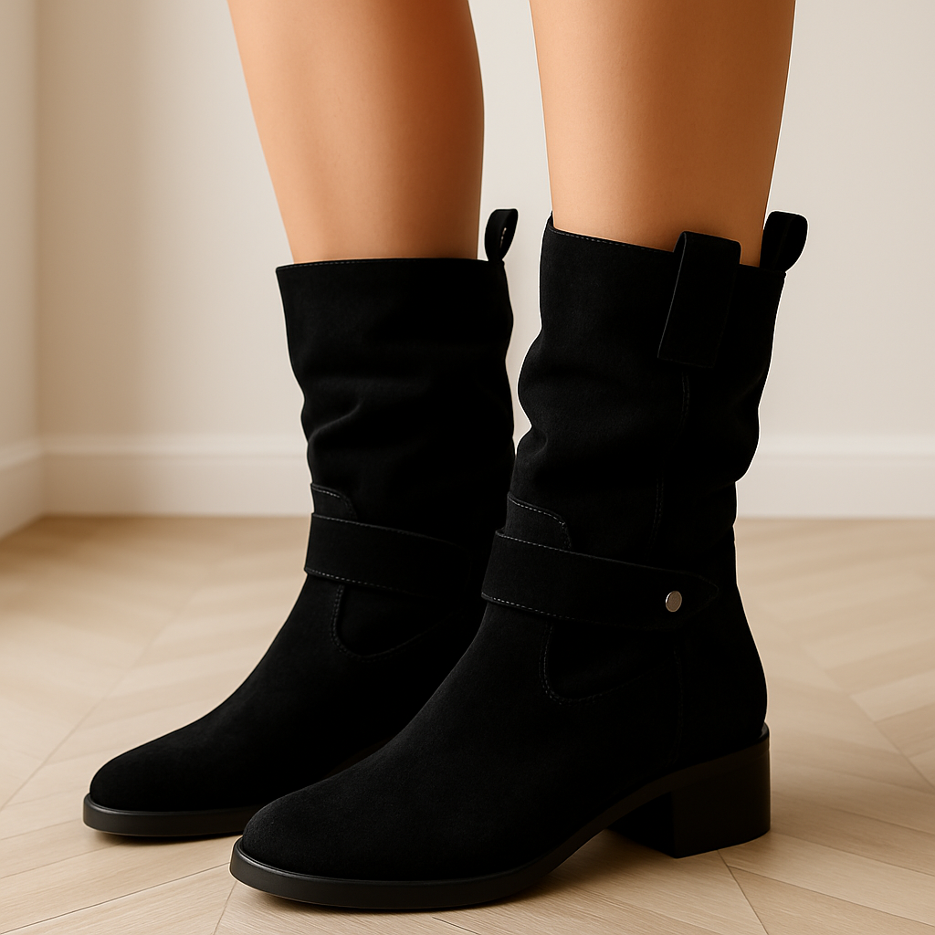 Ladies Soft Suede Tall Boots - Elegant Fitted Footwear