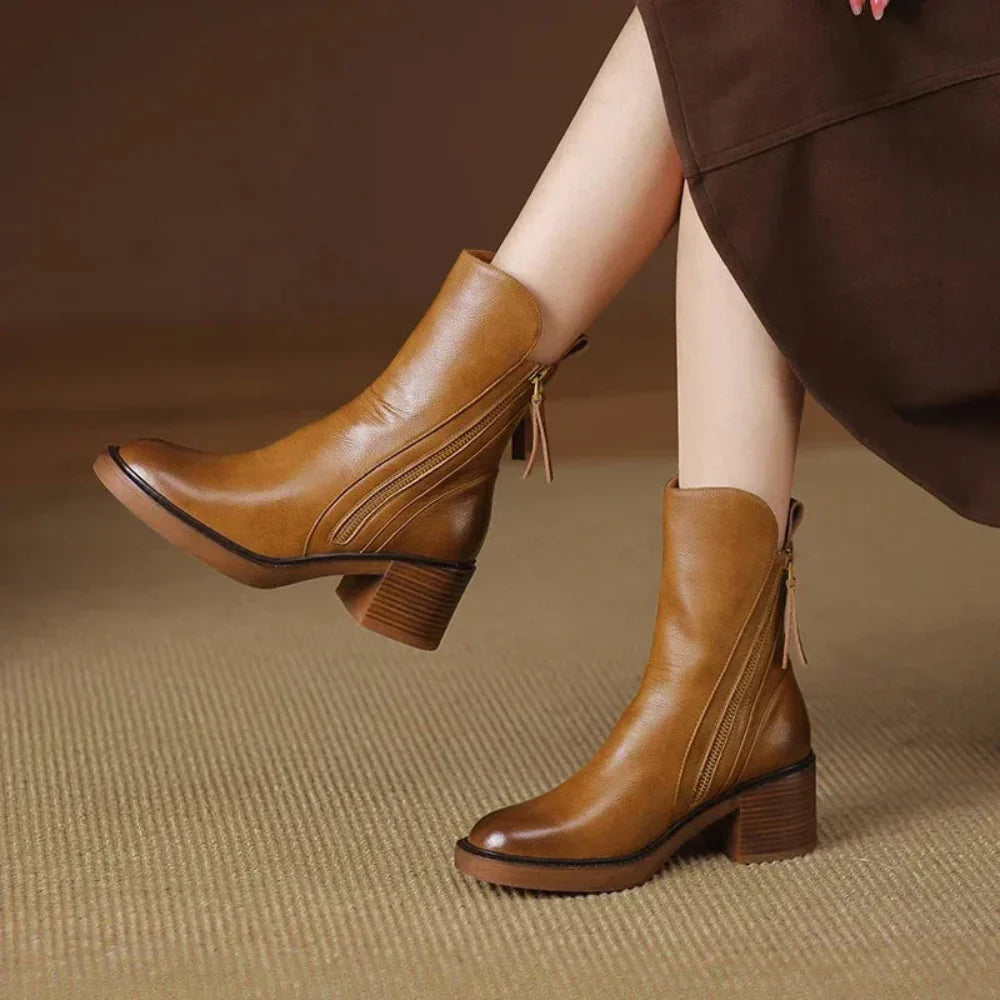Women's Classic Low Block Heel Boots