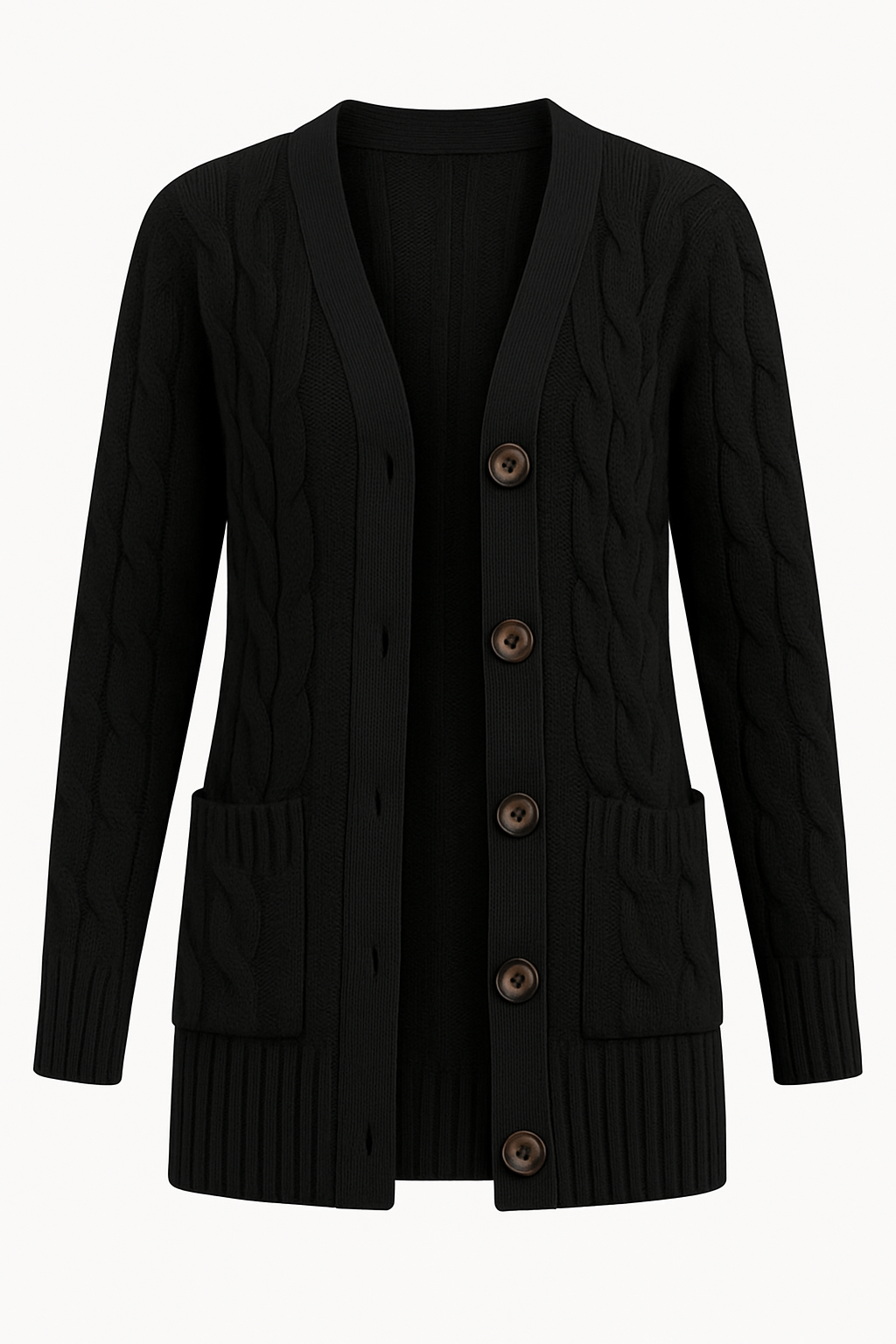 Soft Oversized Cable Knit Cardigan Sweater