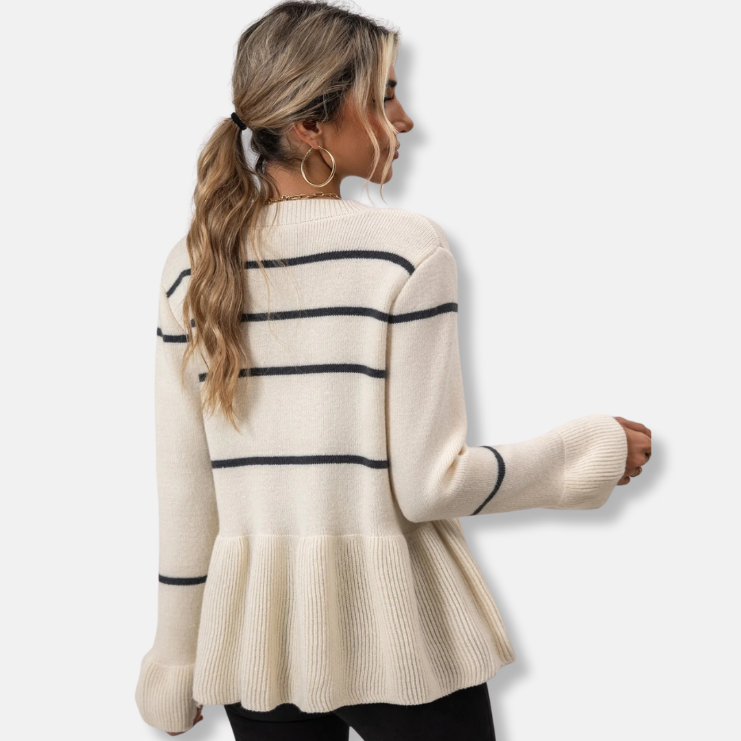 Ladies' Casual Horizontal Hem Sweater