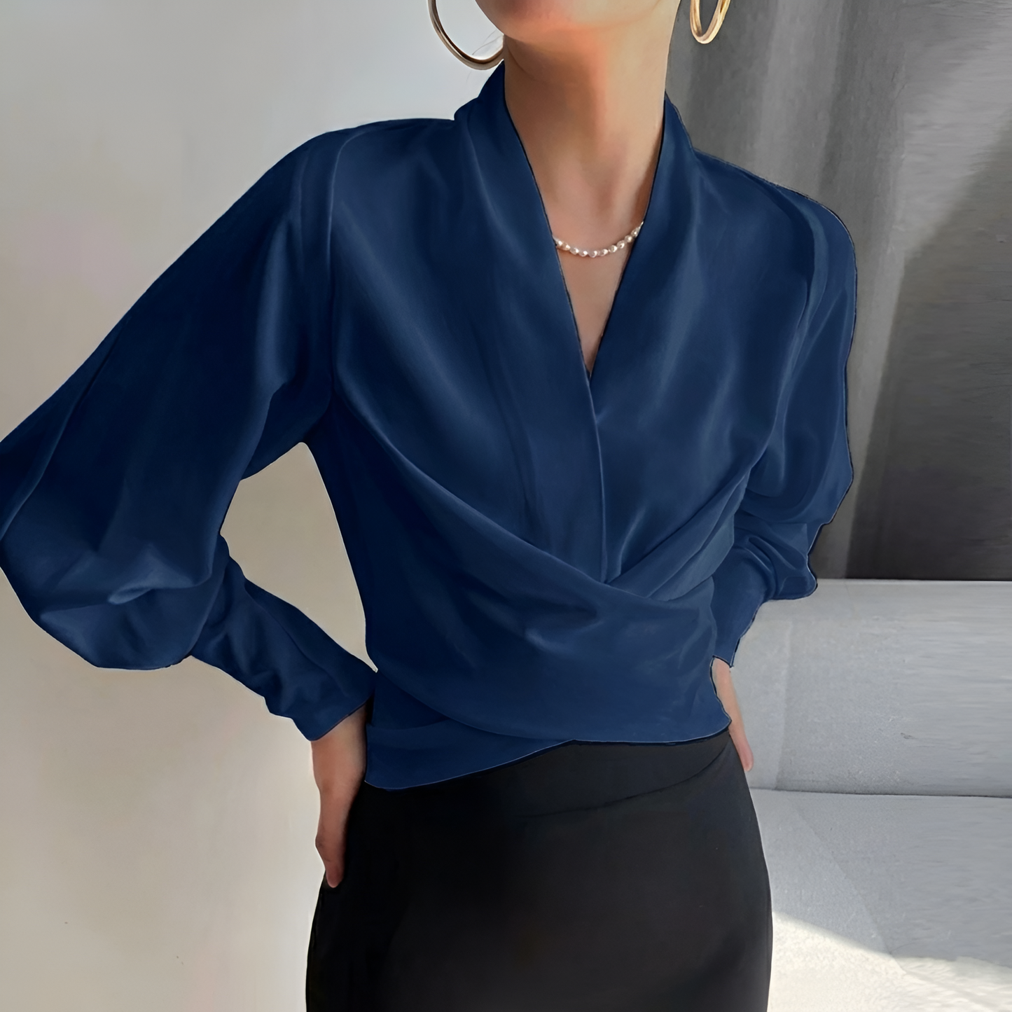 Women's Chic Ruffled Blouse Top