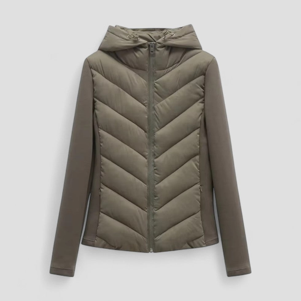 Warm Women's Puffer Coat with Long Sleeves