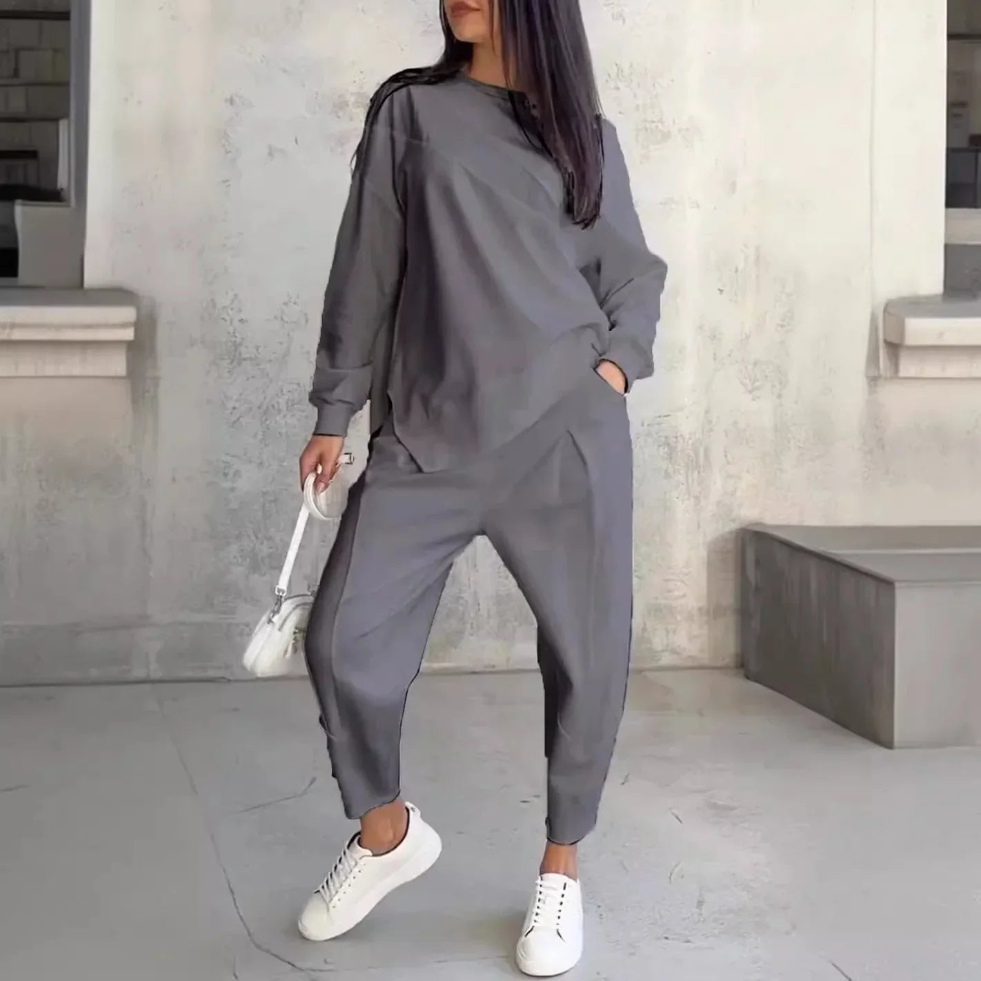 Women's Cozy 2 Piece Long Sleeve Shirt Set